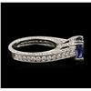 Image 3 : 14KT White Gold 1.98ct Tanzanite and Diamond Ring