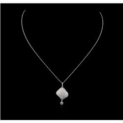 14KT White Gold 0.69ctw Diamond Pendant With Chain