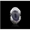 Image 2 : Sterling Silver 22.04ct Tanzanite Ring