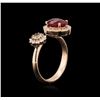 Image 3 : 14KT Rose Gold 2.06ct Ruby and Diamond Ring