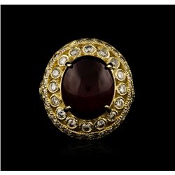 14KT Yellow Gold 9.58ct Ruby and Diamond Ring
