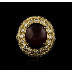 14KT Yellow Gold 9.58ct Ruby and Diamond Ring