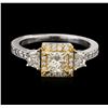 Image 1 : 18KT Two-Tone Gold 1.84ctw Diamond Ring