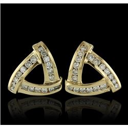 14KT Yellow Gold 1.47ctw Diamond Earrings