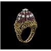 Image 3 : 18KT Yellow Gold 2.08ctw Ruby and Diamond Ring