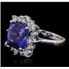 Image 2 : 14KT White Gold GIA Certified 7.53ct Tanzanite and Diamond Ring