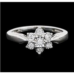 14KT White Gold 0.05ctw Diamond Ring