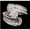 Image 1 : 18KT White Gold 2.56ctw Diamond Ring