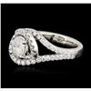 Image 2 : 14KT White Gold 1.60ctw Diamond Ring