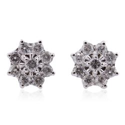 14KT White Gold 1.78ctw Diamond Earrings