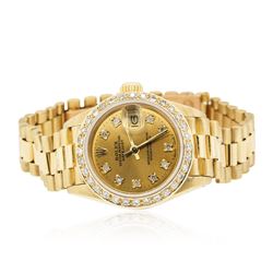 Rolex 18KT Yellow Gold Diamond DateJust Ladies Watch