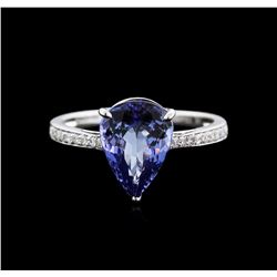 18KT White Gold 3.52ct Tanzanite and Diamond Ring