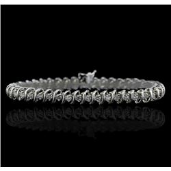 14KT White Gold 3.37ctw Diamond Tennis  Bracelet