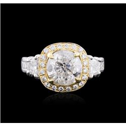 14KT Two-Tone Gold 4.28ctw Diamond Ring