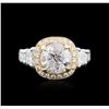 Image 1 : 14KT Two-Tone Gold 4.28ctw Diamond Ring