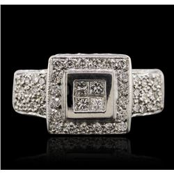 14KT White Gold 0.95ctw Diamond Ring