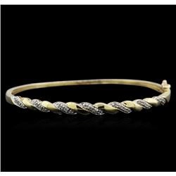 0.20ctw Diamond Bangle Bracelet - 10KT Yellow Gold