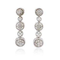 14KT White Gold 0.57ctw Diamond Earrings