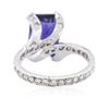 Image 3 : 14KT White Gold 5.67ct Tanzanite and Diamond Ring