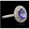 Image 2 : 14KT White Gold 1.92ct Tanzanite and Diamond Ring