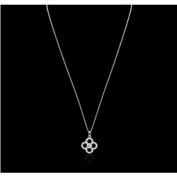 14KT White Gold 0.20ctw Diamond Pendant With Chain