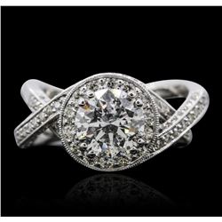 18KT White Gold 3.17ctw EGL USA Certified Diamond Ring