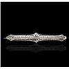 Image 2 : Platinum 1.70ctw Diamond Brooch