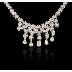 14KT White Gold 9.75ctw Diamond Necklace