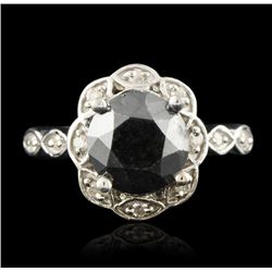 14KT White Gold 3.68ct Black Diamond Ring