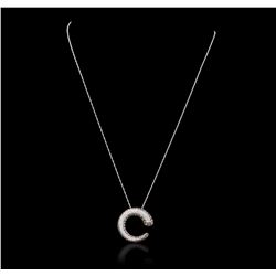 14KT White Gold 0.31ctw Diamond Pendant With Chain