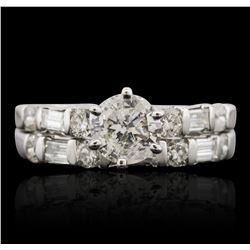 14KT White Gold 1.33ctw Diamond Ring Wedding Set