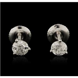 14KT White Gold 0.67ctw Diamond Stud Earrings