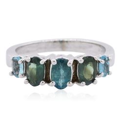 Platinum 1.33ctw Paraiba Tourmaline Ring