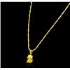 Image 3 : 24KT Yellow Gold Dog Pendant With Chain