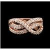 Image 1 : 14KT Rose Gold 0.50ctw Diamond Ring