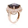 Image 3 : 14KT Rose Gold 15.00ct Spinel and Diamond Ring