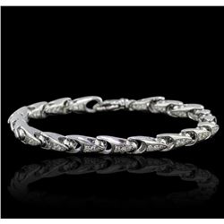 14KT White Gold 1.01ctw Diamond Bracelet