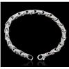 Image 3 : 14KT White Gold 1.01ctw Diamond Bracelet