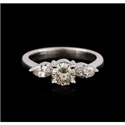 18KT White Gold 0.96ctw Diamond Ring