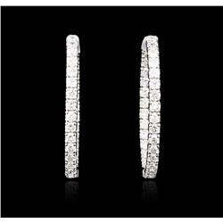 14KT White Gold 5.93ctw Diamond Earrings