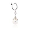 Image 2 : 14KT White Gold Pearl and Diamond Earrings