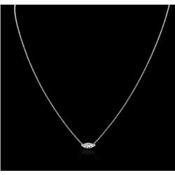 14KT White Gold 0.48ct Diamond Solitaire Necklace