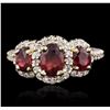 Image 1 : 14KT Yellow Gold 2.18ctw Ruby and Diamond Ring