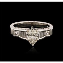 14KT White Gold 1.27ctw Diamond Ring