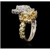 Image 3 : 18KT Two-Tone Gold 3.55ctw Diamond Ring