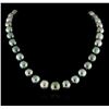 Image 1 : Tahitian Cultured Pearl Necklace with 14KT White Gold Diamond Clasp