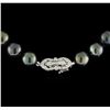 Image 2 : Tahitian Cultured Pearl Necklace with 14KT White Gold Diamond Clasp