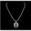 Image 2 : 18KT White Gold 15.54ct GIA Certified Tourmaline and Diamond Necklace