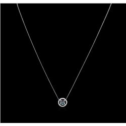 1.00ct Alexandrite and Diamond Pendant With Chain - 14KT White Gold