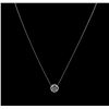 Image 1 : 1.00ct Alexandrite and Diamond Pendant With Chain - 14KT White Gold